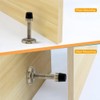 2Pcs Door Stopper,Zinc Alloy and Rubber Anti-Collision Brushed Brass Door