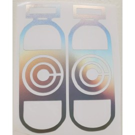 2 Capsule Corp Pods Dragon Ball Z Holo Silver DBZ Sticker Vinyl Decal Waterproof