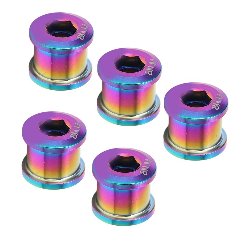 5Pcs 6.5mm Bike Single Chainring Screw Titanium Alloy Rust Protection
