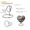 YATHABHISA Heart Urns for Ashes, Keepsake Urn for Human Ashes,