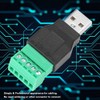 2 x USB A Male 5 Pin Screw Connector Adapter
