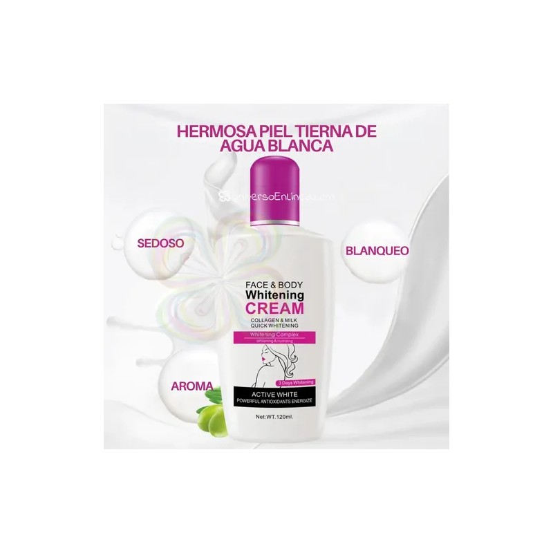 Aichun Beauty crema aclarante cara y cuerpo con colágeno 120