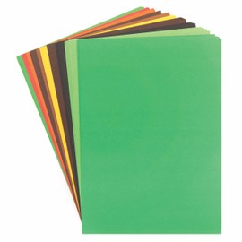 Baker Ross FE618 Woodland A4 Paper and Card Pack of 100 Coloured Art Supplies for Kids Card Making Activities Ideal for Arts and Crafts Projects