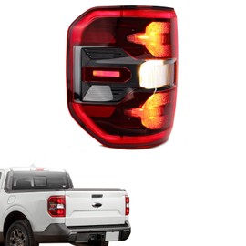 Gefitway LED Black Taillights Compatible with Ford Maverick Lariat Tremor 2022 2023 2024 Smoked Led Tail Light Assembly Left Driver Side Replace PZ6Z13405B