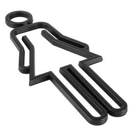 CENPEK Men and Women Symbol Toilet Sign - Stylish Black Bathroom Sign for Restrooms, Toilets, and Wardrobes, Modern and Durable Gender Identification Sign for Easy Navigation