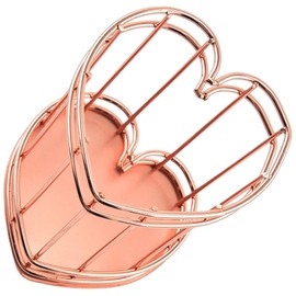 Ciieeo Makeup Brush Holder Metal Wire Pen Cup Heart Shape Desk Organizer for Stationery