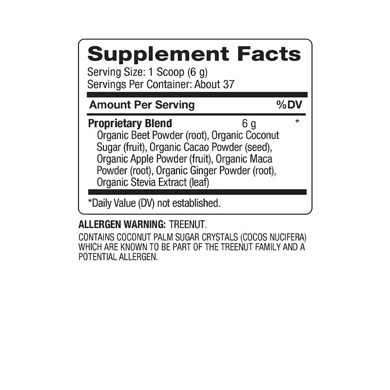 BareOrganics Energy & Stamina Blend Powder, Organic Superfood, Vegan Dietary