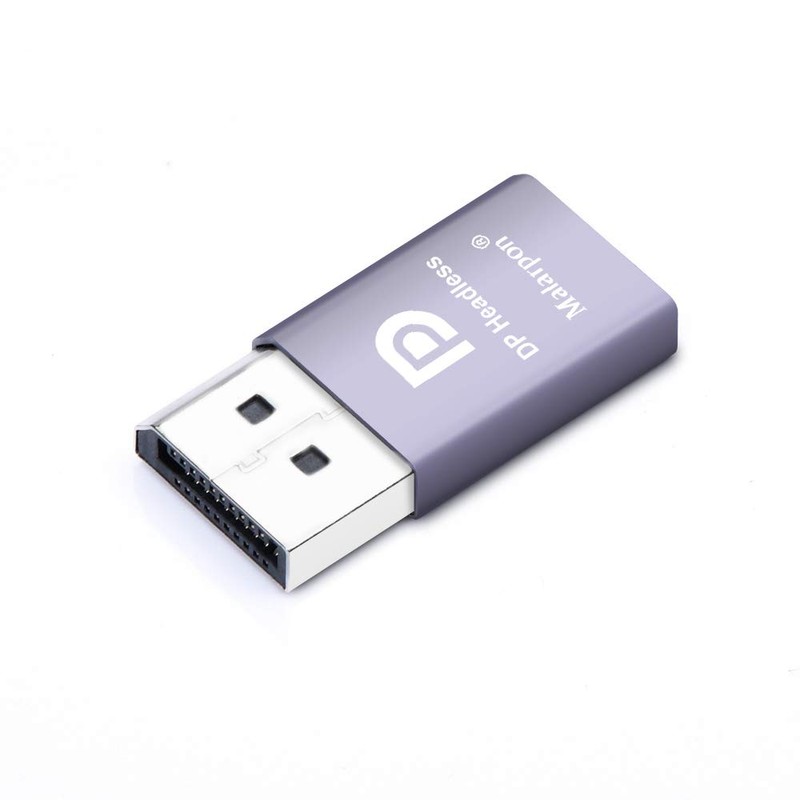 Malarpon DispalyPort Headless Ghost Display Emulator with Blue Light for