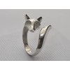 Fox Open Rings Sterling Silver 925 Playful Head Animal Tail