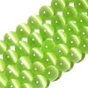10mm Light Green Cat Eye Beads Round Semi Precious Gemstone