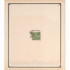 Historic 1907 Wall Map - Standard Atlas of Vigo County, Indiana : Including a plat Book of The Villages, Cities and townships of The County - Youngstown - County of Vigo, Indiana 20in x 24in