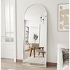 OGCAU Floor Full Length Mirror, 56"x20" Arched Full Body Mirror,