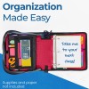 Case-it Case it Mighty Zip Tab School Zipper Binder Red
