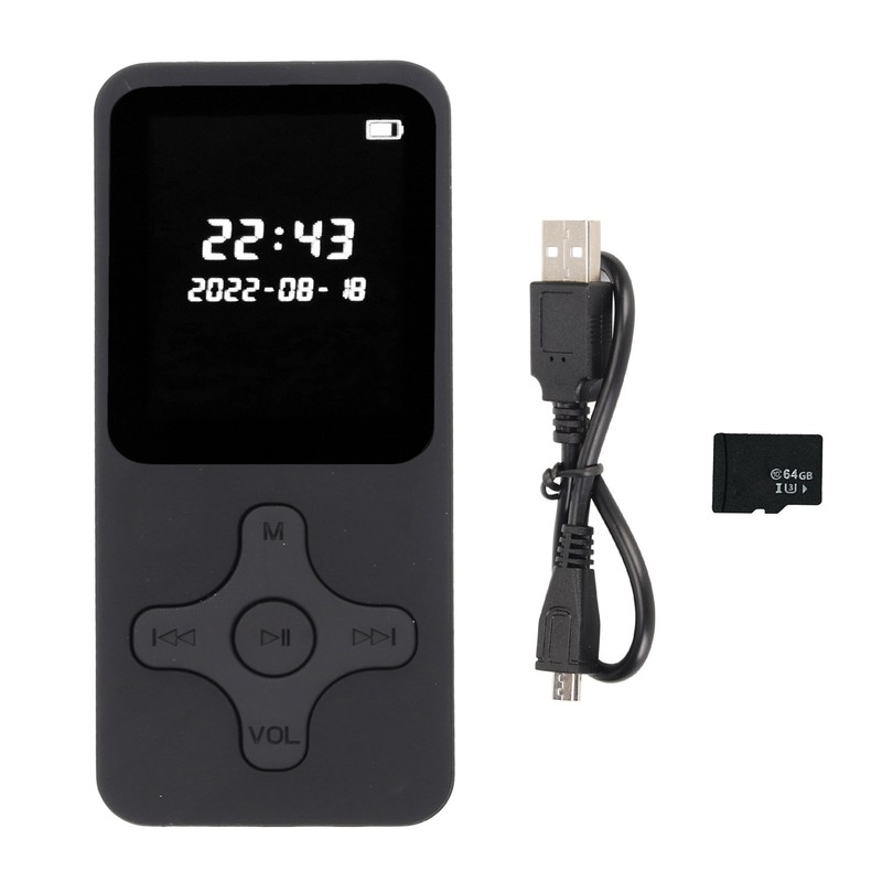 MP3 MP4 Player Bluetooth 5.0 Ultra Thin Digital LCD 1.77