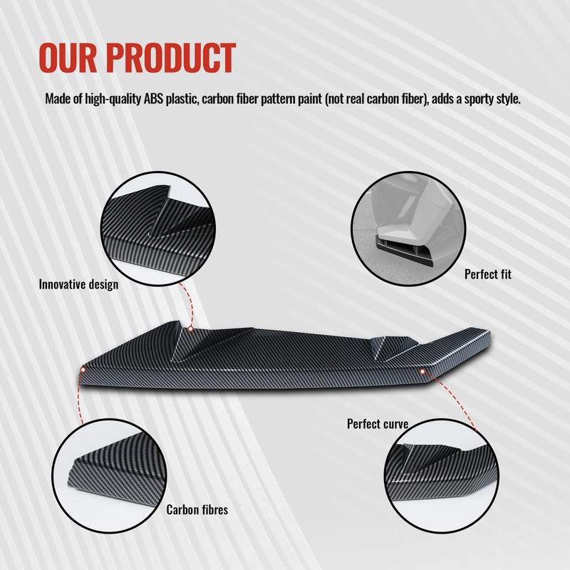 Front Wing Guards for Polaris Slingshot, Carbon Fiber Pattern Front