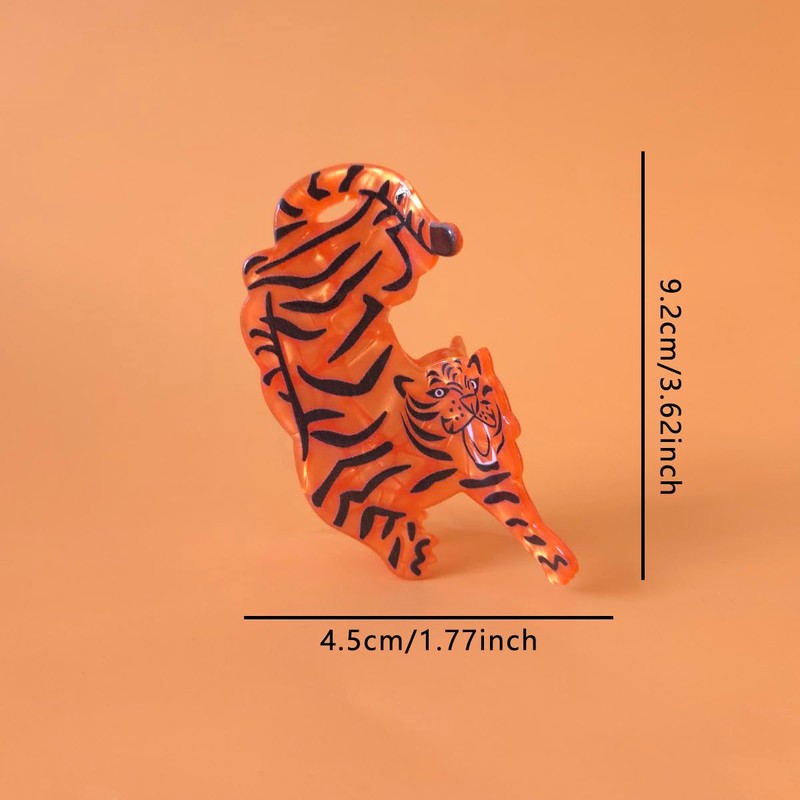 Funny Tiger Hair Clips,Acrylic Claw Clips,Animal Hair Clips for Women