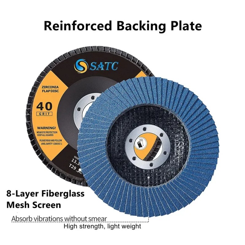 10pcs 4-1/2"x7/8" Zirconia Flap Disc Grinding Wheels Angle Grinder 40