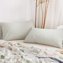 Toddler Travel Pillowcases 13 x 18 Inches - 2 Piece - Envelope Closure 100% Egyptian Cotton 400 Thread Count Soft & Breathable Toddler Pillowcases Wrinkle & Fade Resistant - Silver