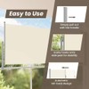 vidaXL Side Awning Cream Screen, Grey Stand