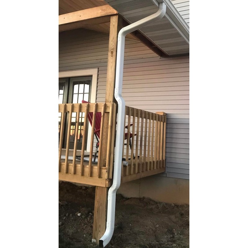 VYH Downspout Gutter Elbows 2x3-90 Degree,（Style B “Side Elbows”）(90 Degree,