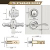 Brotima 3 Pack Keyed Alike Door Lever Set with Single