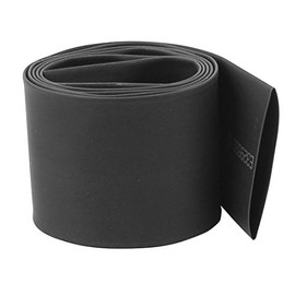 sourcing map 35mm Dia Heat Shrinking Tubing Wrap Shrink Tube 1M Length Black 2pcs
