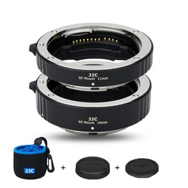 JJC for Canon rf Closeup Ring Digital Closeup Ring Set Extension Tube for Canon EOS R5 Mark II R100 R8 R50 R6II R7 R10 R5C R3 R5 R6 R RP Ra Camera 11mm+16mm Set Body Cap and Rear Lens Cap