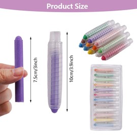 12 Stück Kreide für Tafel Abwaschbar, Staubfreie Kreide mit Verstellbarem Kreidehalter, Tafelkreide Bunt für Kinder, für Schule, Büro,Studium, Handwerk, Zeichnen, für Blackboard Zeichnung Schreiben