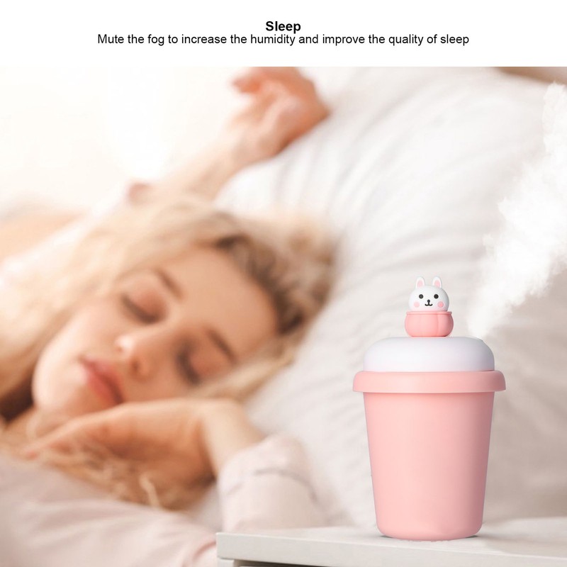 Humidifier Pink Milk Tea Cup Humidifier Small Desktop Bedroom Bedside