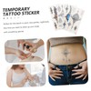 KOMBIUDA 4pcs Unique Pattern Temporary Tattoo Stickers for Women Realistic