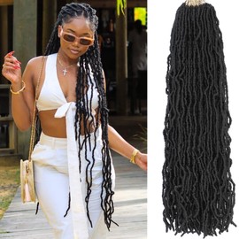 Soft Locs 30 Inch Faux Locs Crochet Hair 7 Packs Crochet Locs Natural Long Locs Crochet Hair For Women Synthetic Pre looped Crochet Braids (30 Inch (Pack of 7), 1#)