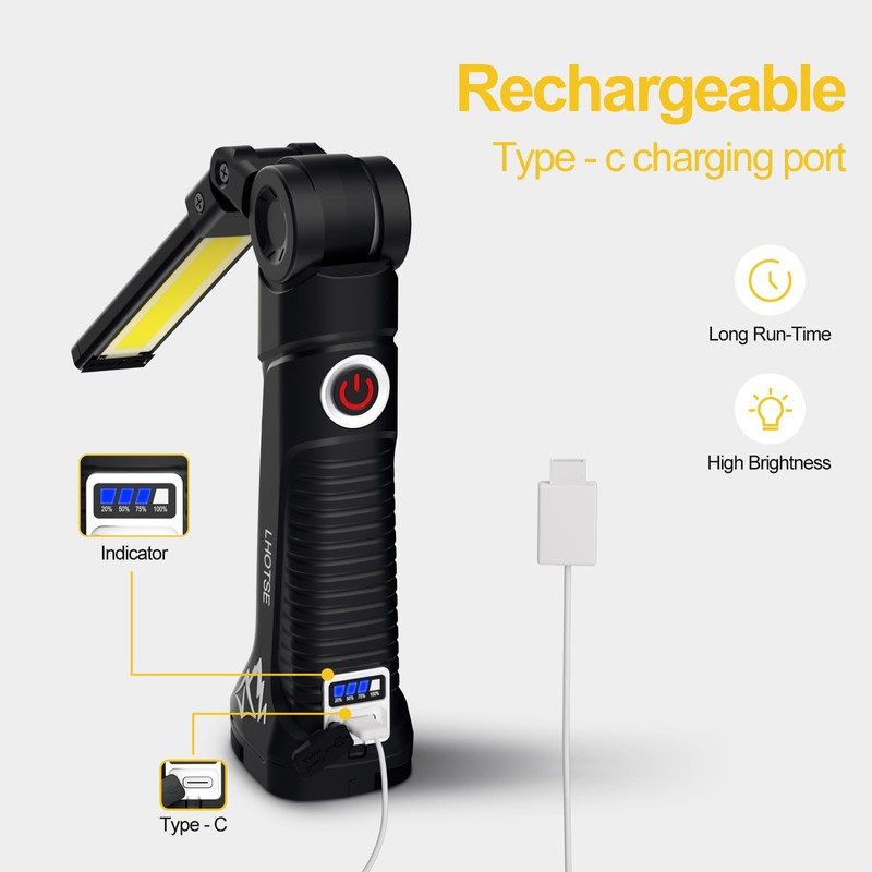 Tool Gifts for Men Dad Him, Rechargeable Work Lights, LED