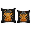 Cute Golden Retriever in Beanie Pumpkin Cozy Fall Autumn Throw