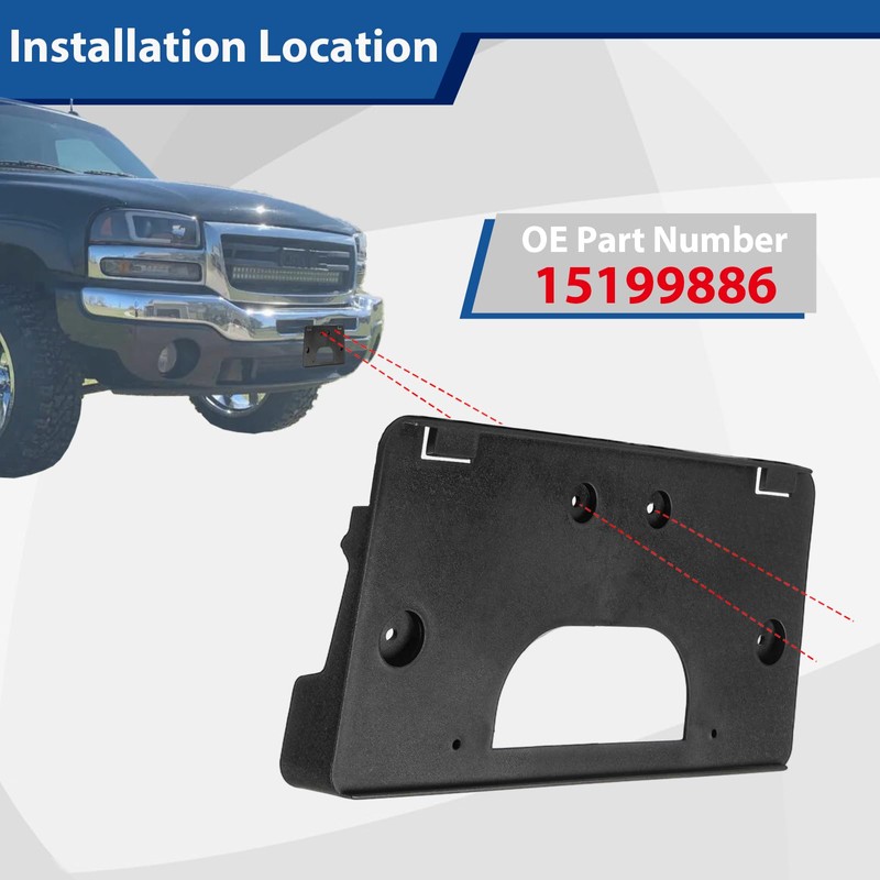 Front License Plate Bracket for 2003-2007 GMC Sierra 1500 2500HD
