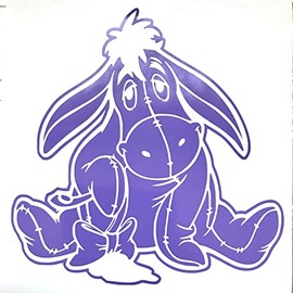 Eeyore Sit - Cartoon Decal Vinyl Car Wall Laptop Cellphone Sticker 5.5 inches (purple)
