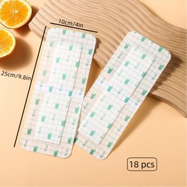 LIANRISES 18 Stück 10x25cm Wundpflaster Steril Transparent, Duschpflaster Wasserfest Groß Nach Op, Steriler Wundverband,Wasserdichtes Pflaster, Schwimmen, Tätowierung, für Schnitt, Abrasion