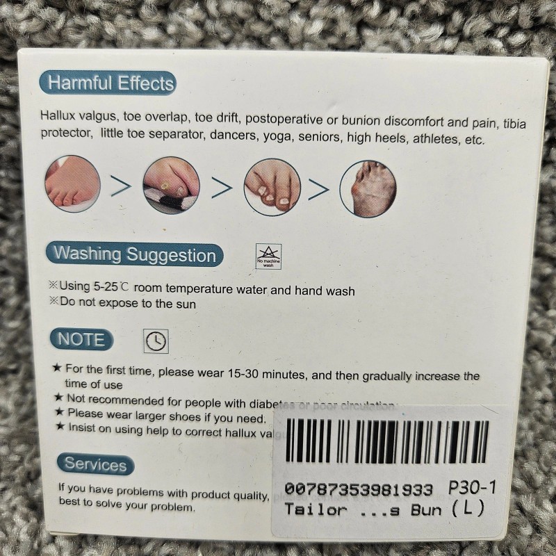Posesee Bunion Corrector Little Toe Large Gel Pad Foot Brace