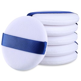 6Pcs Powder Puff - 3 Inch Soft Powder Makeup Puffs Pads Ultra Soft Washable Velour Makeup Powder Puffs for Face Powder Setting Powder Loose Powder