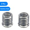 HITHUT Stainless Steel 1/4"-20 Female to 3/8"-16 Male Convert Screw