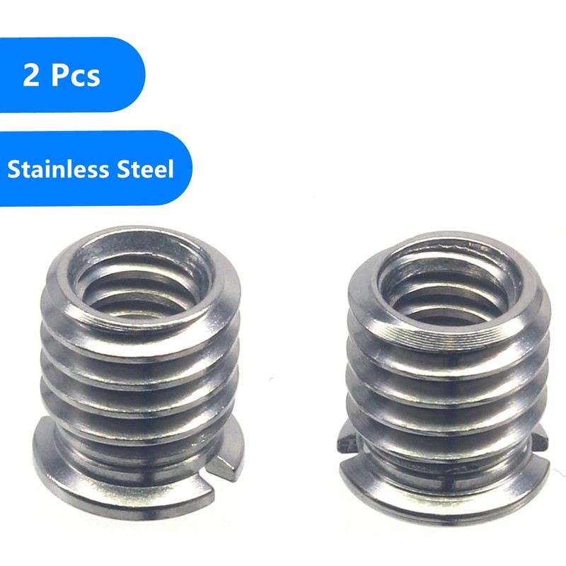 HITHUT Stainless Steel 1/4"-20 Female to 3/8"-16 Male Convert Screw