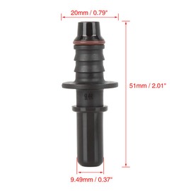 X AUTOHAUX 10pcs 9.49mm ID8 Car Fuel Line Hose Pipe Quick Release Male Connect Connector