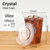 YEEHAW 16 oz. - 100 Pack Clear Plastic Cups With