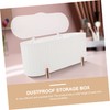 GLEAVI Compartment Cotton Pad Box Lidded Storage Organizer for Bathroom