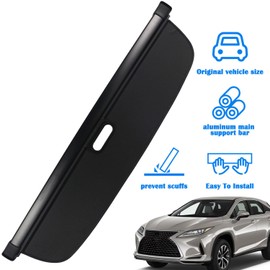 Marretoo Cargo Cover for Lexus RX RX350 RX450h 2016-2022 (Not for RX350 L or RX450h L) for RX RX350 RX450h Accessories Black Factory Style SUV Trunk Cover Cargo Security Shade Trunk Cover