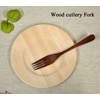 [ratoruuddo] RattleWood Fork Set Wooden Natural Wood Wood Cutlery Pasta