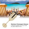 304 Stainless Steel Wine Goblet Champagne Glasses Drinking Cups 220ML