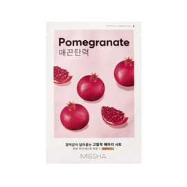 MISSHA Pomegranate Sheet Mask Anti-Ageing, Brightening, Moisturising, Regenerating Cloth Mask Korean Cosmetics Kbeauty Set of 4