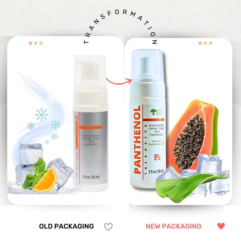 9% Panthenol Foam Spray, Vitamin B5 + Deep Moisturizing Hyaluronic