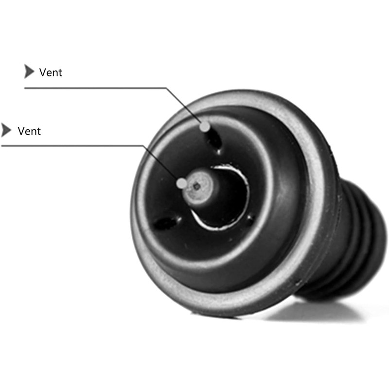 5Pcs Black Wine and Beverage Bottle Stoppers Silicone Sealed Wine