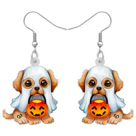 DOWAY Cute Acrylic Chihuahua Dangle Earrings for Women Girls Charm Chihuahua Dog Accessories, Acrylic, No Gemstone
